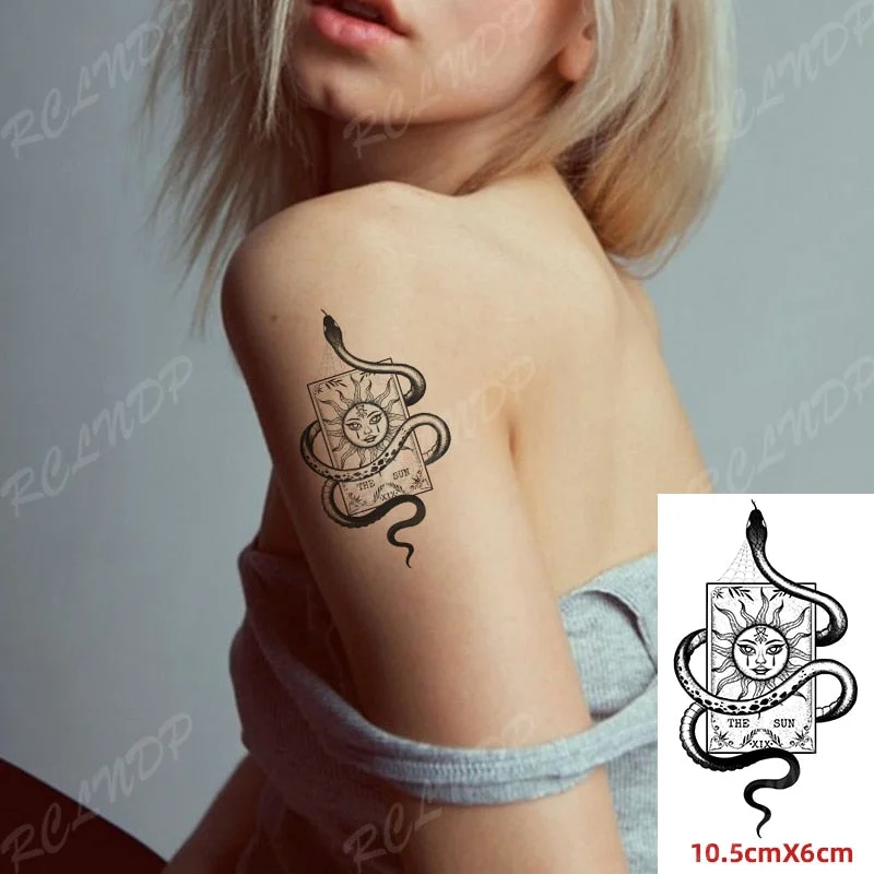 Waterproof Temporary Tattoo Sticker Shark Big Fish Anchor Sea Animal Body Art Flash Tatto Fake Tatoo for Women Men