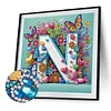 Butterfly Flower N 5D Partial Drill DIY Diamond Painting Kit 30*30cm