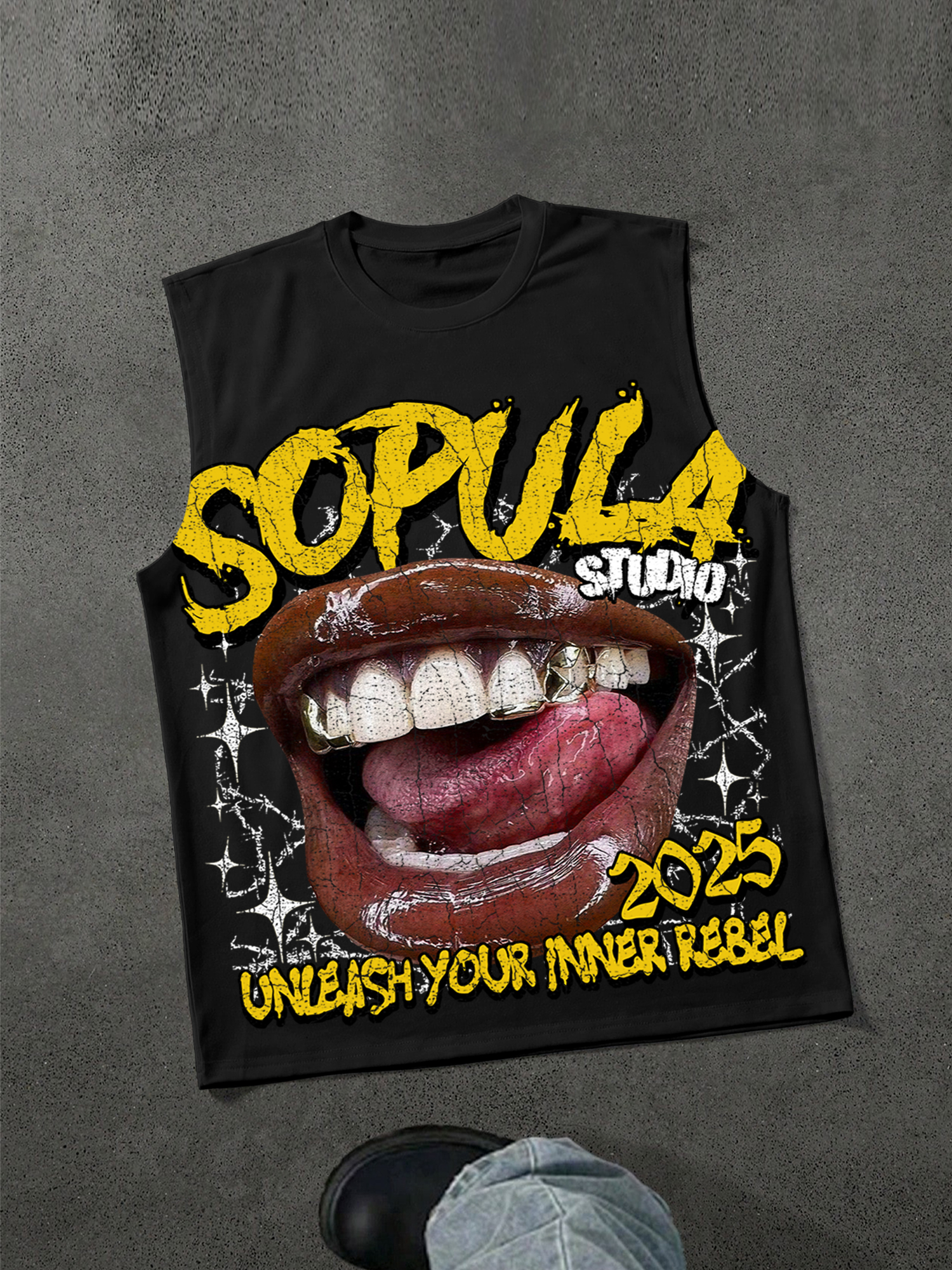 Sopula Lip Print Tank Top