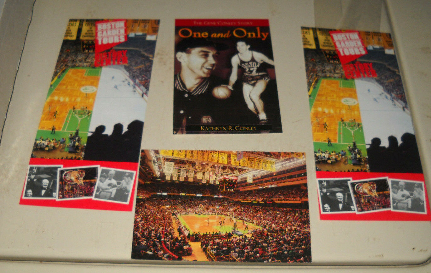 5 LOT BOSTON CELTICS TEAM Photo Poster painting 1975 GENE CONLEY PROMO CHAMP POSTCARD TOURS