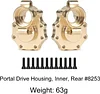 AMK TRX4 TRX6 RC Portal Housing Heavy Brass Weights Mount Diff Cover Counterweight Set for 1/10 RC Crawler TRX-4 TRX4 TRX-6 LCG Upgrade(4pcs,255g)