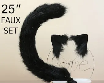 pornhint Pornhint black cat ear and tail plug set kitten tail buttplug cat tail butt plug cat ear headband and tail kitten ear cosplay bdsm toy petplay mature