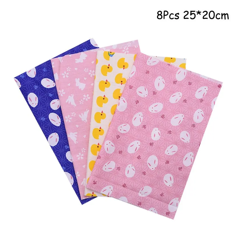 25x25cm and 25x20cm Printed Cotton Fabric Cloth Sewing Quilting Fabrics for Patchwork Needlework DIY Handmade Accessories