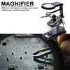 Welding Magnifying Glass with 10 LED Light Clip Clamp Soldering Magnifier