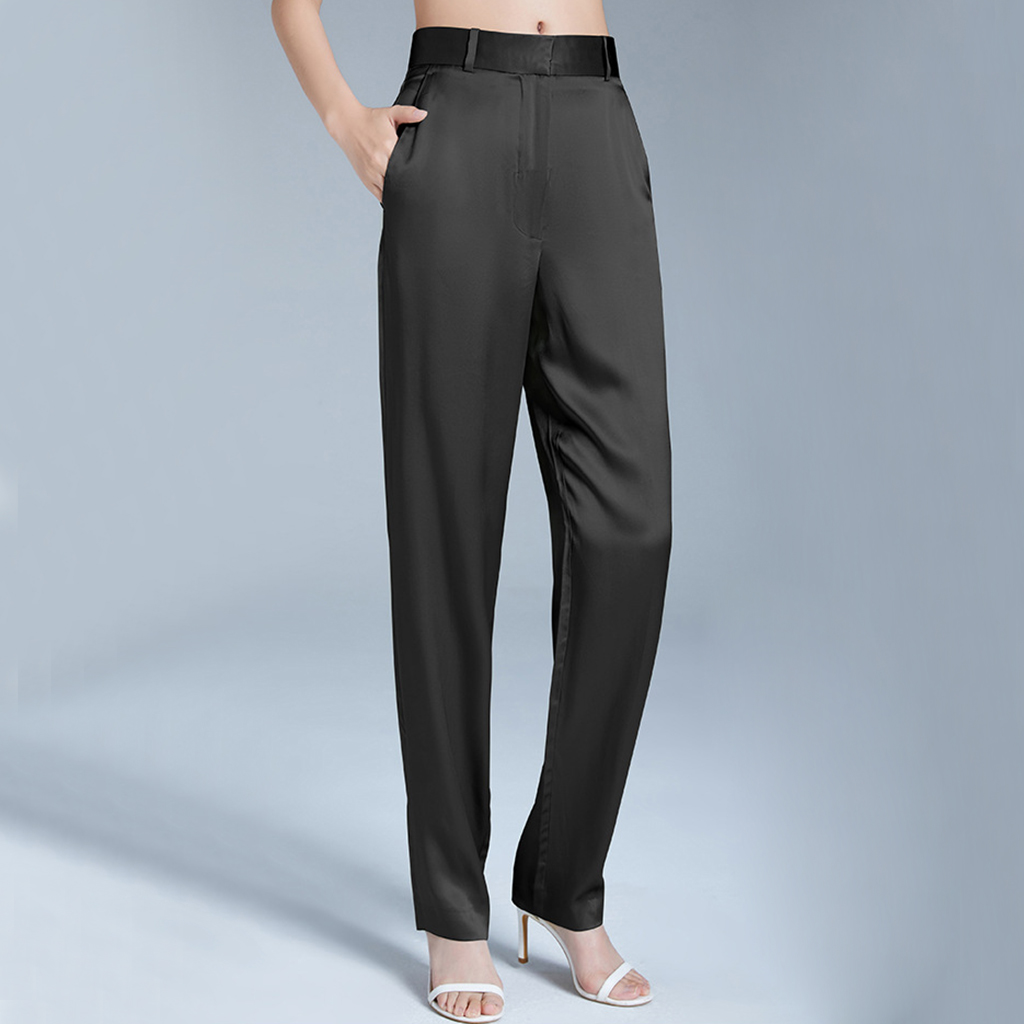 Work Silk Skinny Pants Stretch REAL SILK LIFE