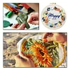 Flower-DIY Embroidery Kit with Pattern Cotton Threads Needles Hoop 30*30cm/11.81*11.81in tapestrymarket