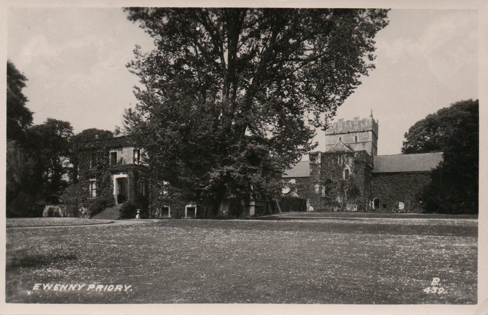 Ewenny Priory Church Glamorgan Wales UK Real Photo Poster painting RPPC Postcard