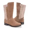 Zipper Low Heel Winter Boots
