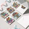 6 Stück Gnom DIY Diamant Kunst Grußkarten Dankeskarten und Feiertagssegen