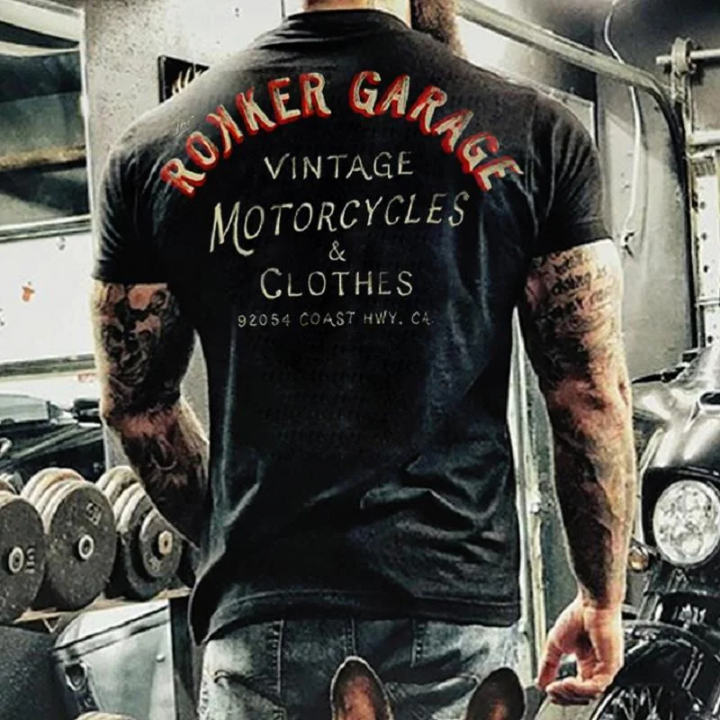Men's Street Style Letter Print Short Sleeve T-shirt