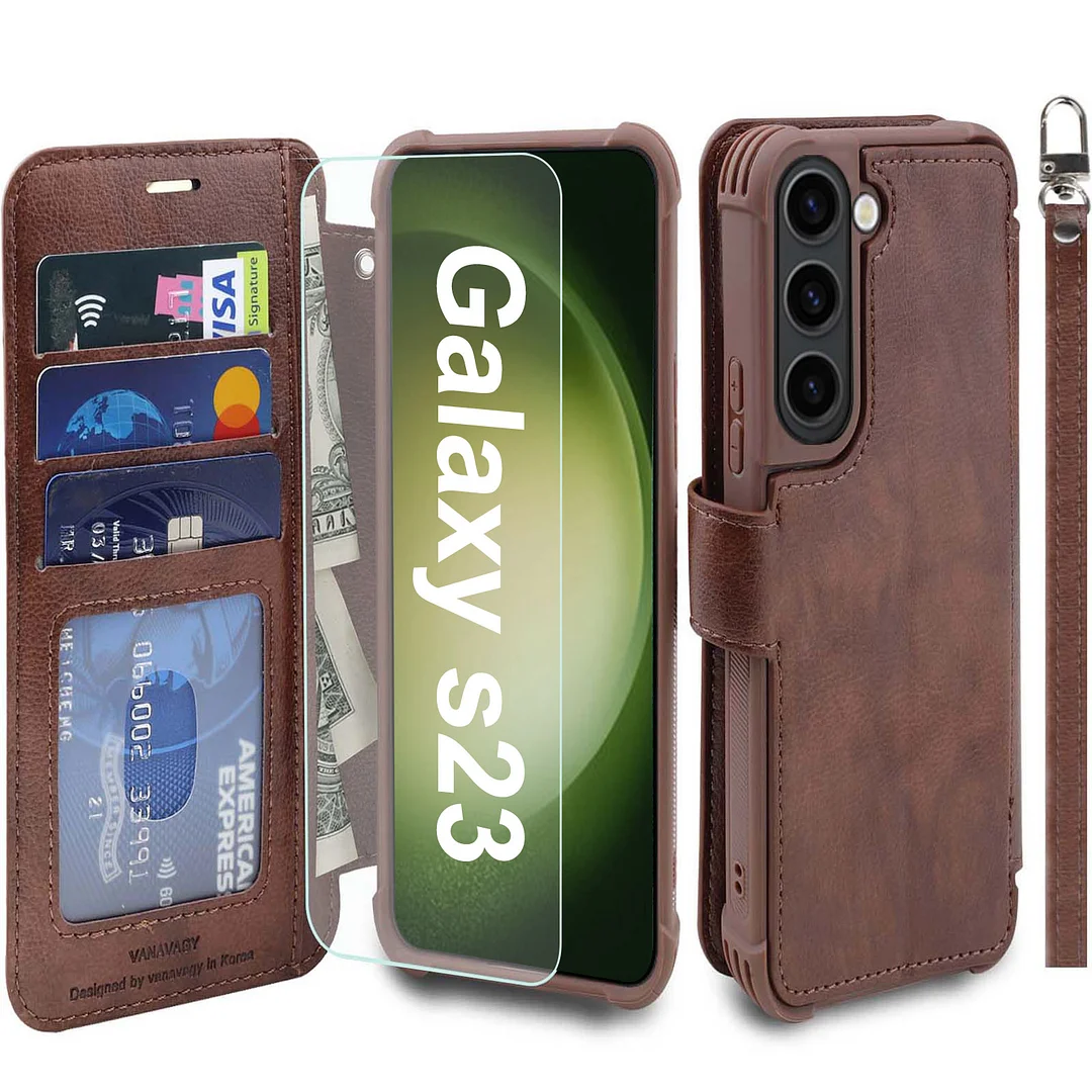 VANAVAGY Galaxy S23 5G Wallet Case