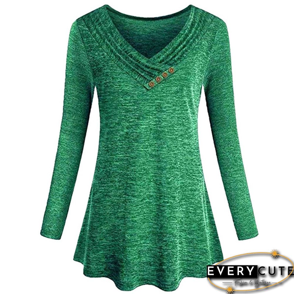 XS-8XL Plus Size Fashion Autumn and Winter Clothes Womens Casual Loose Tops Button