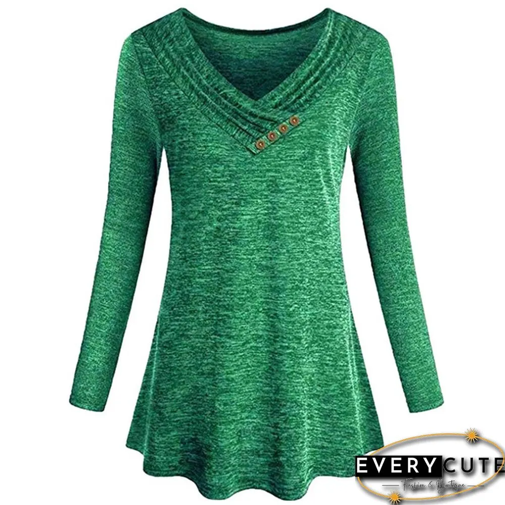 XS-8XL Plus Size Fashion Autumn and Winter Clothes Womens Casual Loose Tops Button