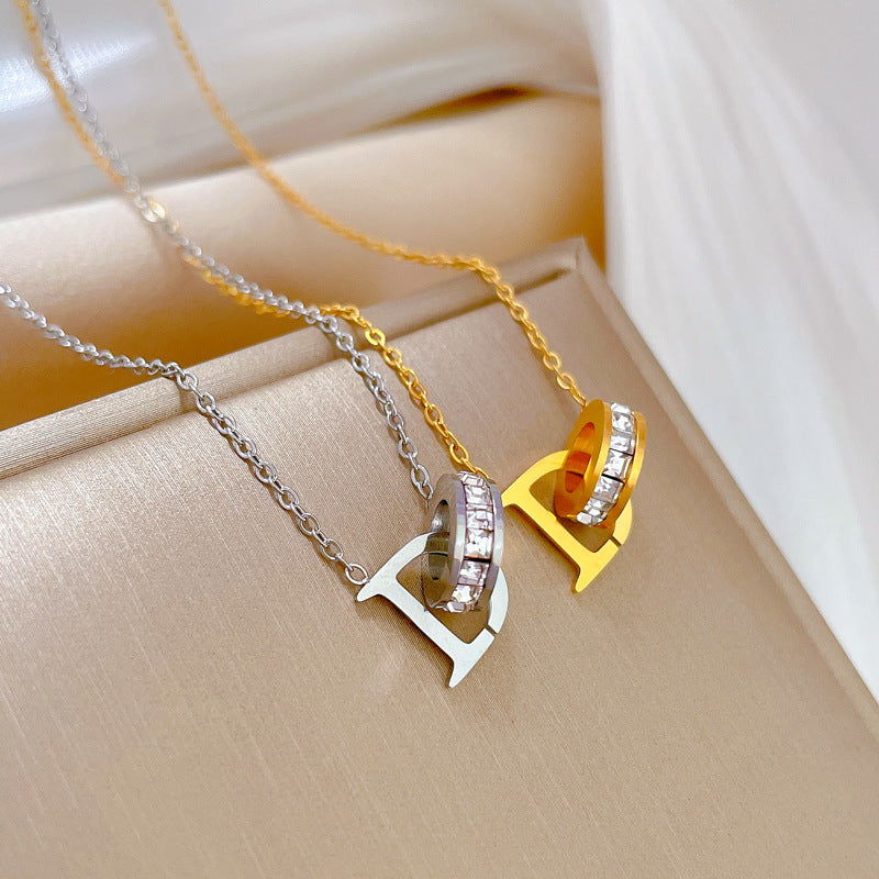 Women Fashion Geometric Titanium Steel Electroplating Necklaces