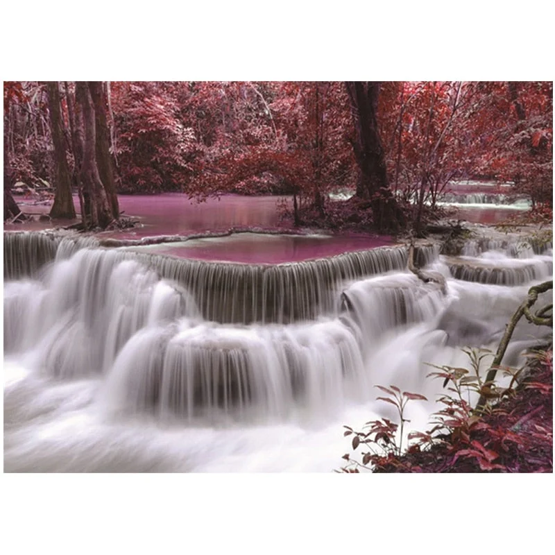 Jigsaw Puzzle 1000 Pieces Decompression Educational Toys for Children Adult Kids The Forest Falls Scenery