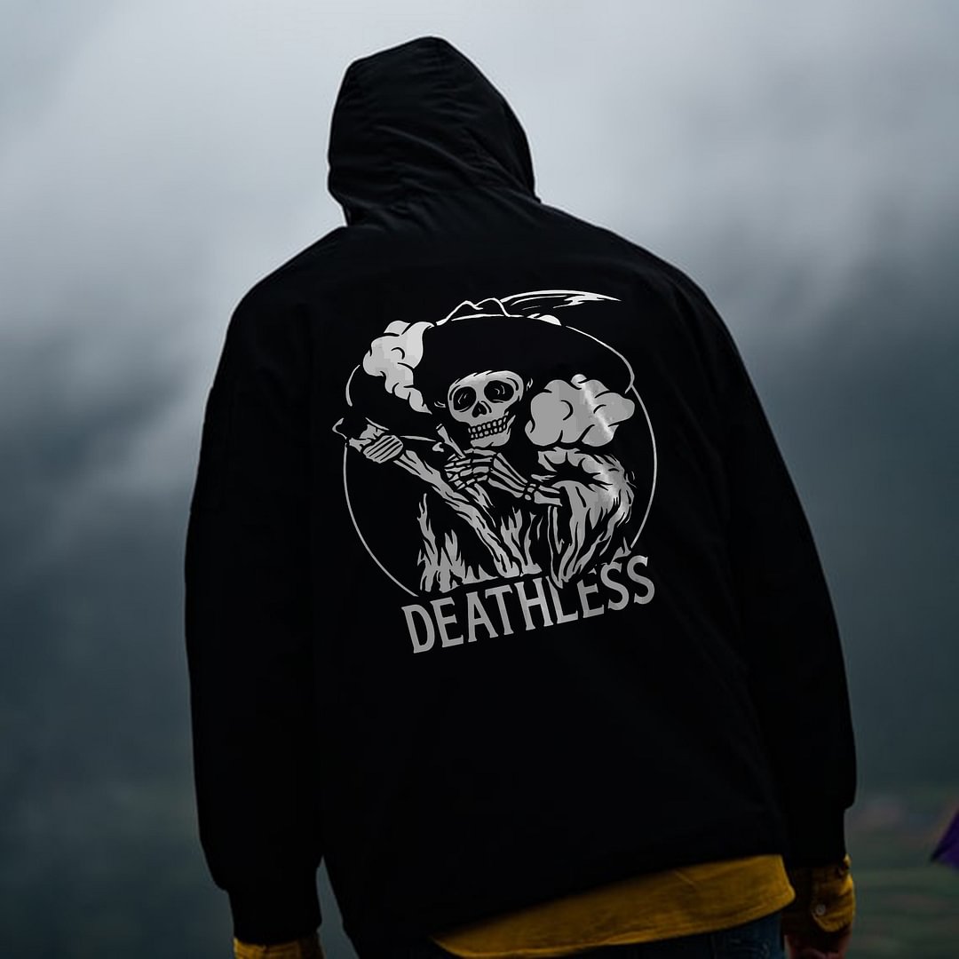 Deathless Mexican Skull Printed Men's Hoodie