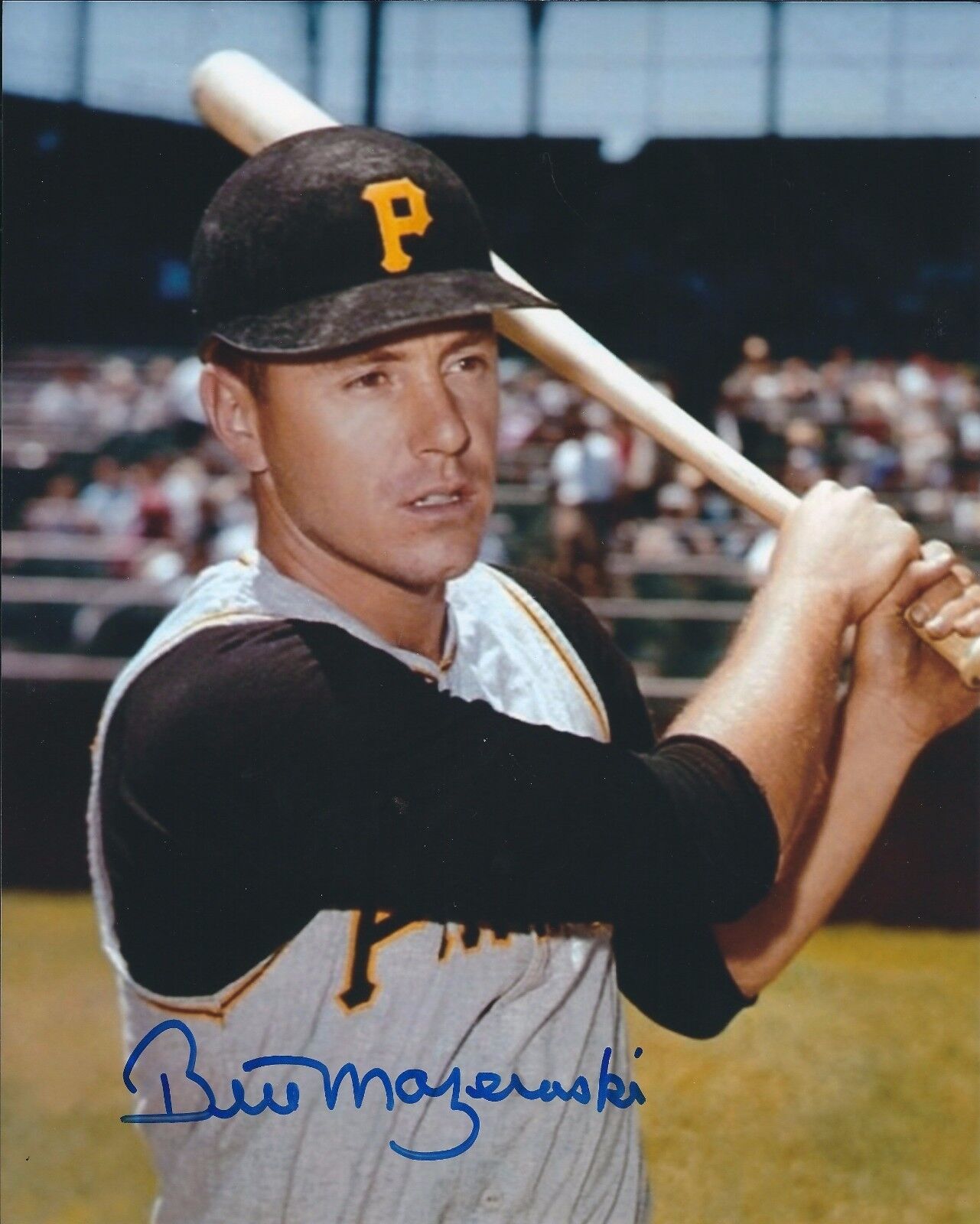 Signed BILL MAZEROSKI 8x10 Pittsburgh Pirates Autographed Photo Poster painting - COA