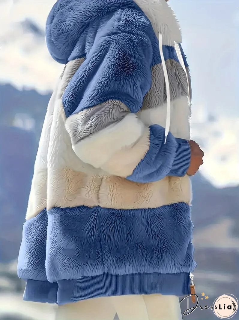 Cozy Tie-Dye Fleece Jacket for Women