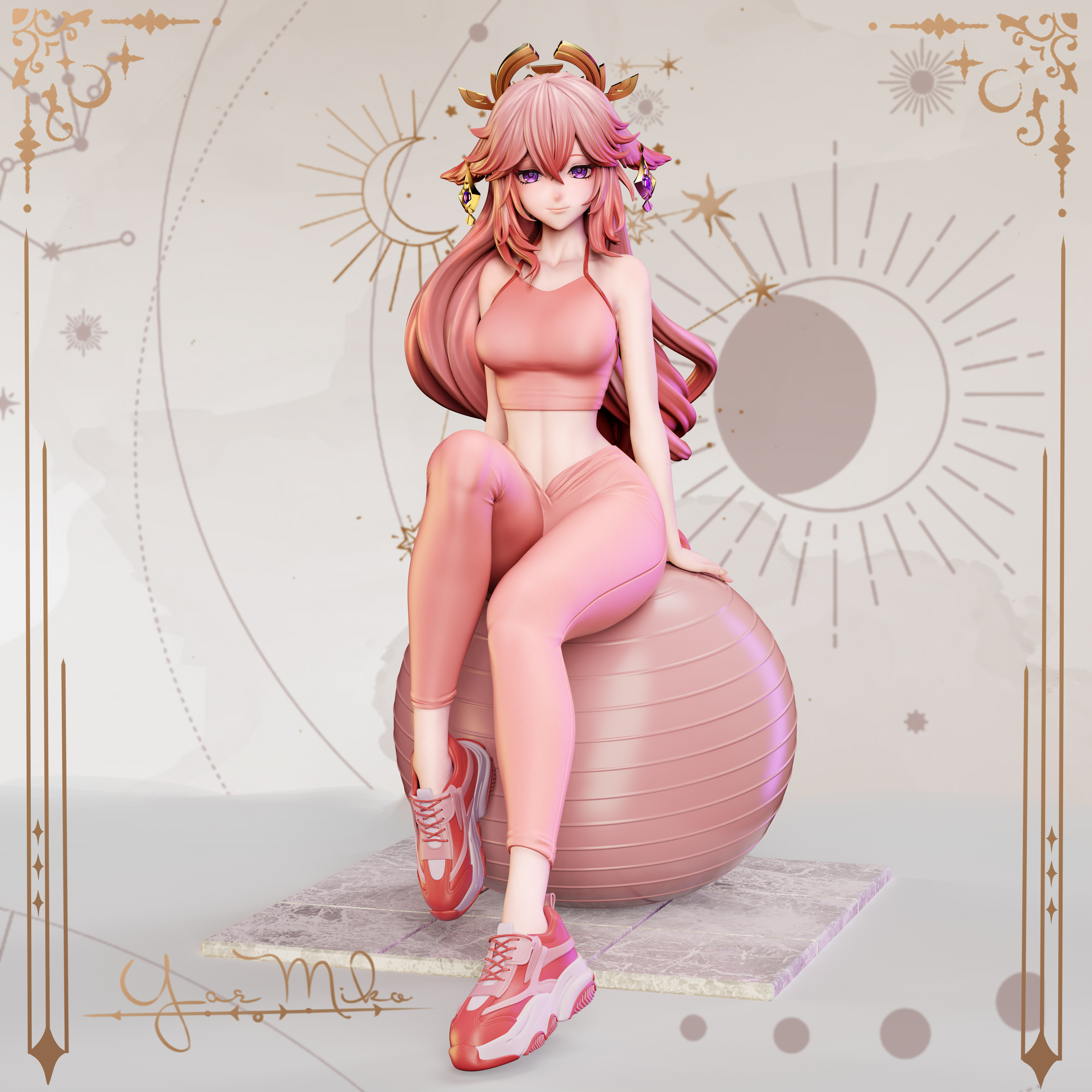 PRE-ORDER Milk Milk Studio - Genshin Impact Yoga Yae Miko 1/7 Statue(GK) (Adult 18+)-