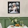 White Flower Beauty-Special Shaped Diamond Painting