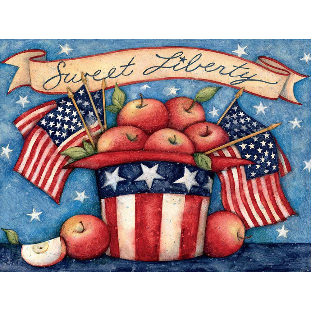 

Flag Apple - Round Drill Diamond Painting - 40*30CM, 501 Original