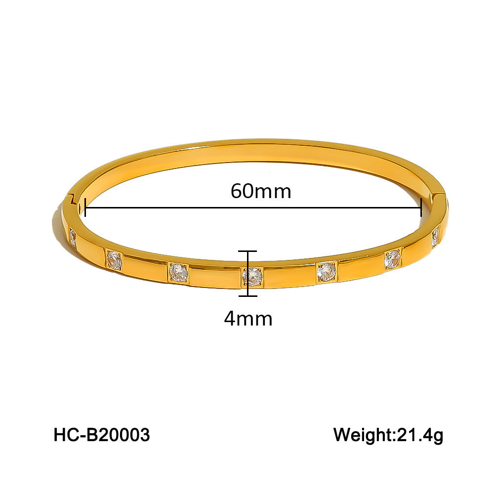 Classic Kajia Couple Titanium Steel Bracelet Fashionable And Versatile Starry Sky Diamond Stainless Steel Ladies Bracelet