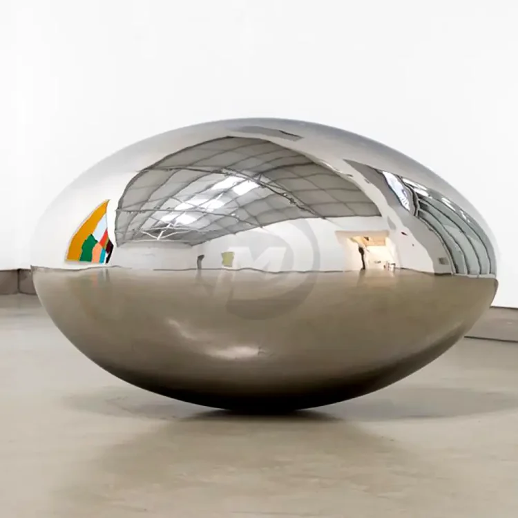 Stainless steel egg sculpture