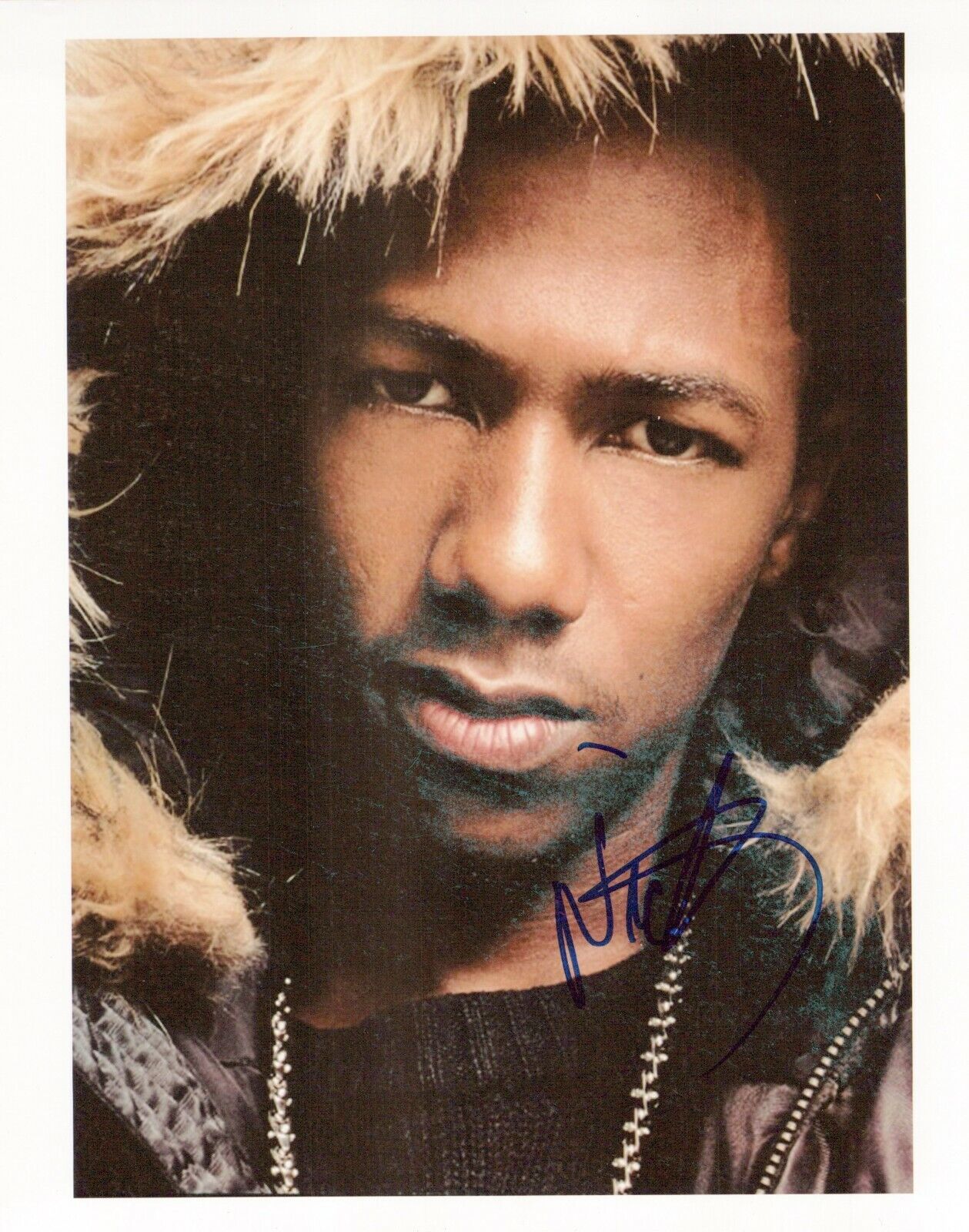 Nick Cannon head shot autographed Photo Poster painting signed 8x10 #2 color defect