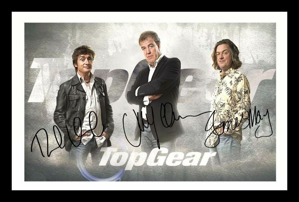 Top Gear - Richard Hammond & Jeremy Clarkson & James May Signed & Framed Photo Poster painting 2