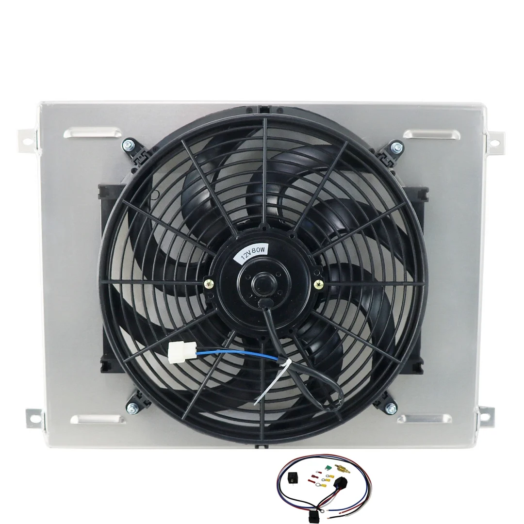 Alloyworks Aluminum Shroud Fan For 63-69 Ford Fairlane/66-70 Mustang/Mercury Cougar 20"W