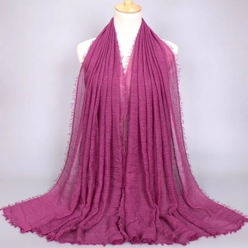 20 Pieces Fashion Solid Color Cotton Pashmina Scarves