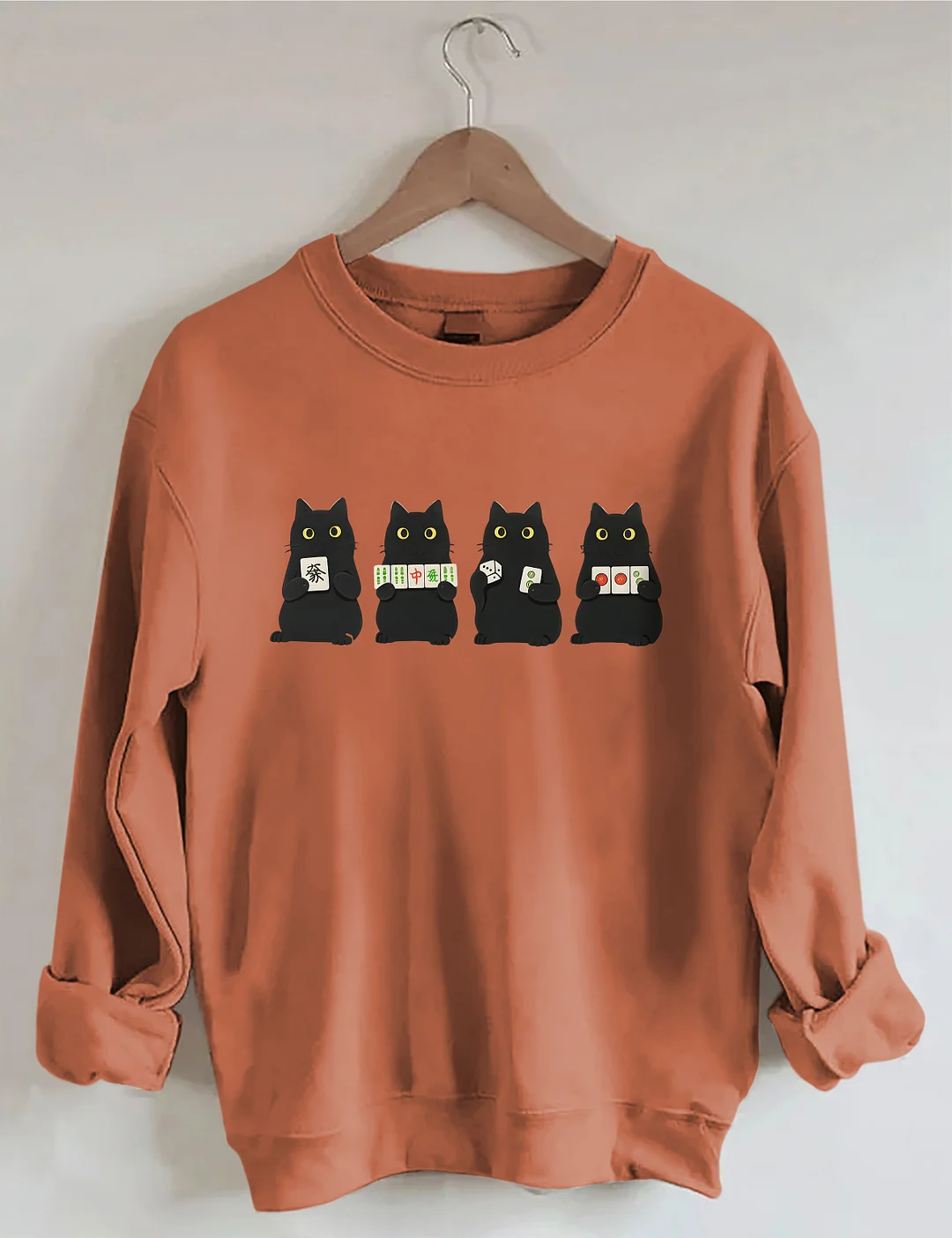 Mahjong Black Cat Sweatshirt
