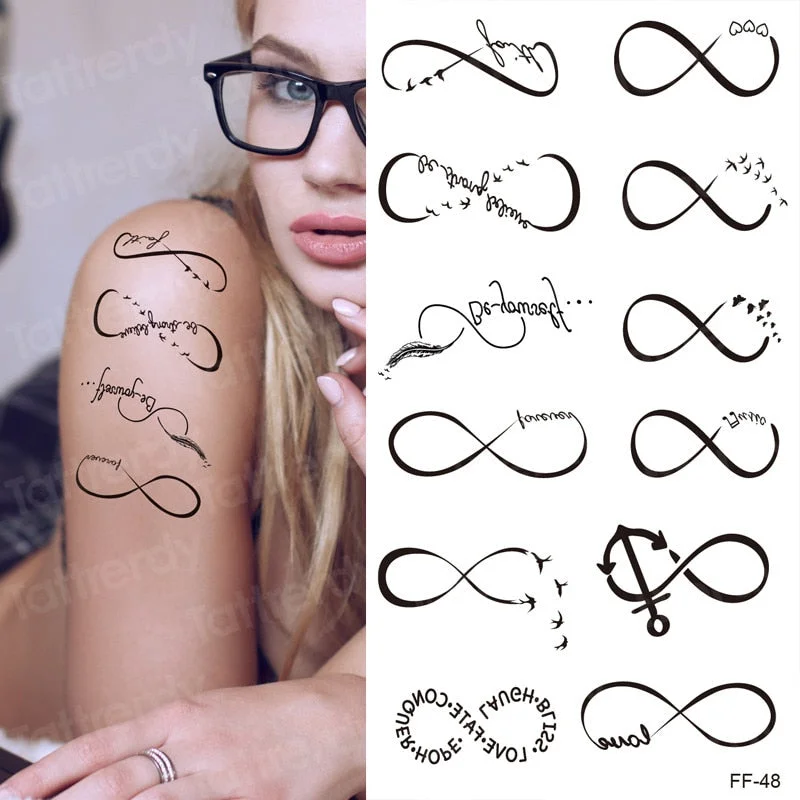 fake tatoo letter black english words tattoo lettering heart minimalist tattoo sticker for women mens girls body art hand back