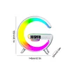 Wireless Charger Stand Bedside Night Light Alarm Clock BT Speaker (White)
