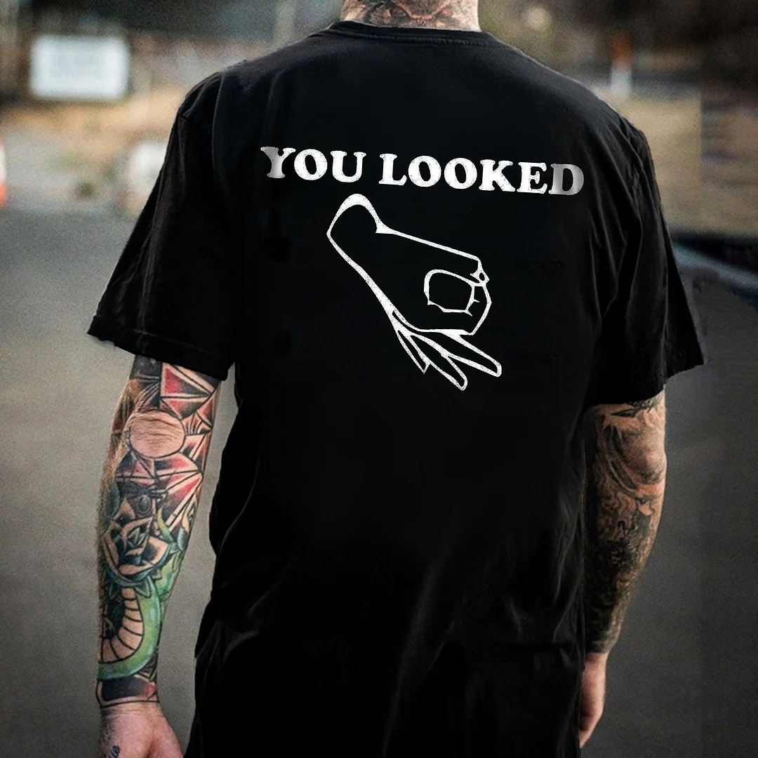 You Looked Print Men's T-shirt -  