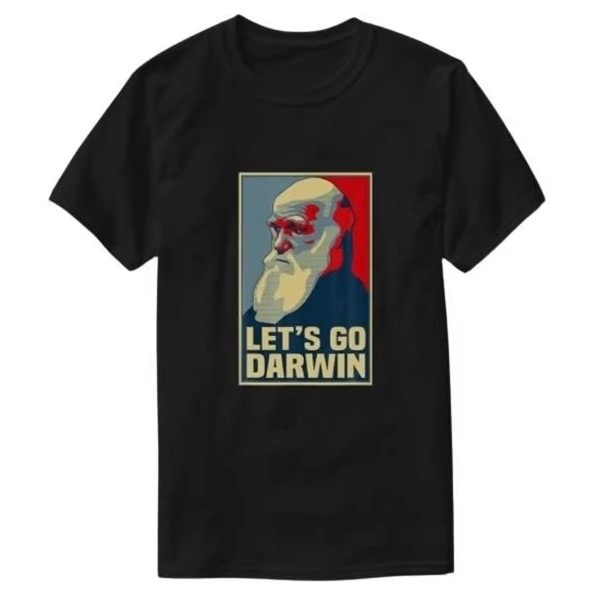 Funny Darwin Hope Style Let's Go Funny Black T-shirt