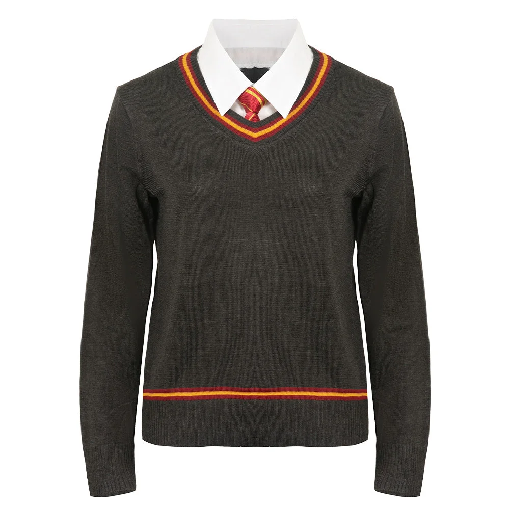 Movie Harry Potter Hermione Sweater School Uniform Outfits Cosplay Costume Halloween Carnival Suit