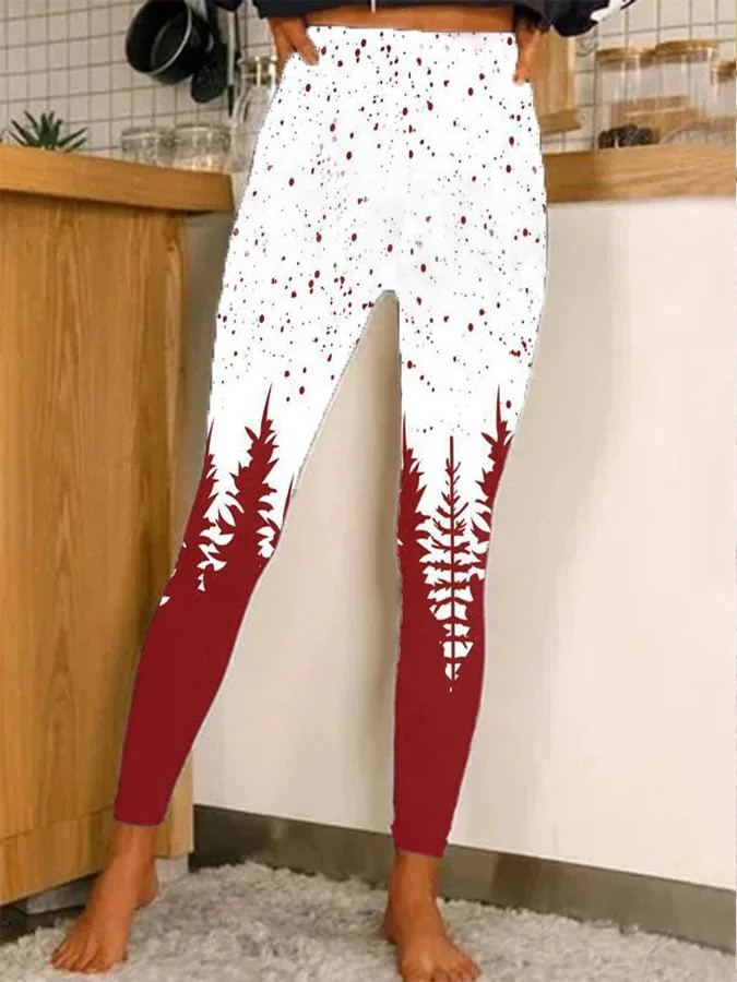 Women's Christmas Tree Print Leggings