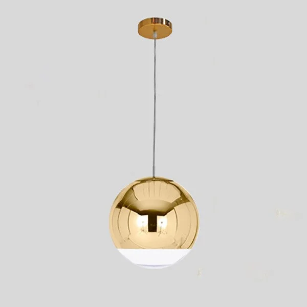 Modern TDixon Pendant Lights Gold Silver Mirror Ball Hanglamp Globe Glass Led Lamp Kitchen Living Room Bedroom Nordic Lamp