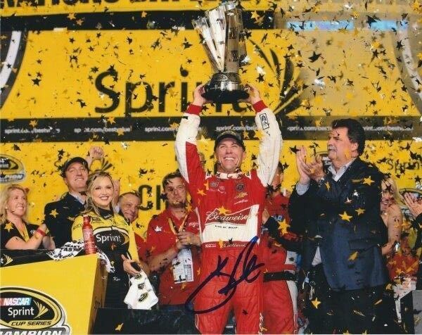 KEVIN HARVICK Signed NASCAR 8 x 10 Photo Poster painting Autographed