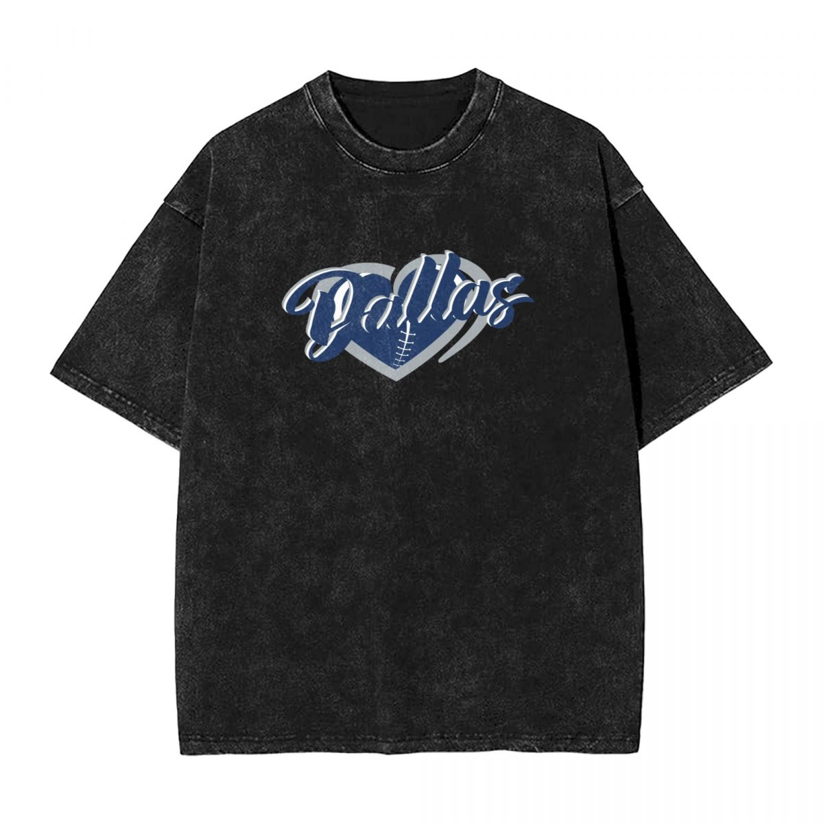 Dallas Cowboys On Hearts Ball Men's Oversized Streetwear Tee Shirts