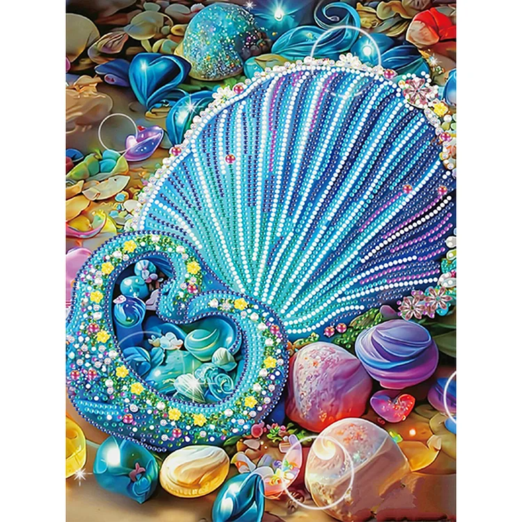 Fantasy Colorful Shells 30*40CM(Canvas) Special Shaped Drill Diamond Painting gbfke