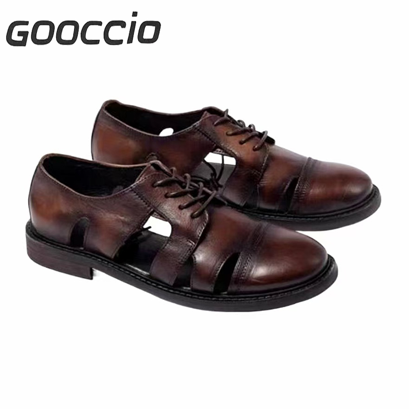 CY181 Cowhide Dress Sandals For Men GOOCCIO   