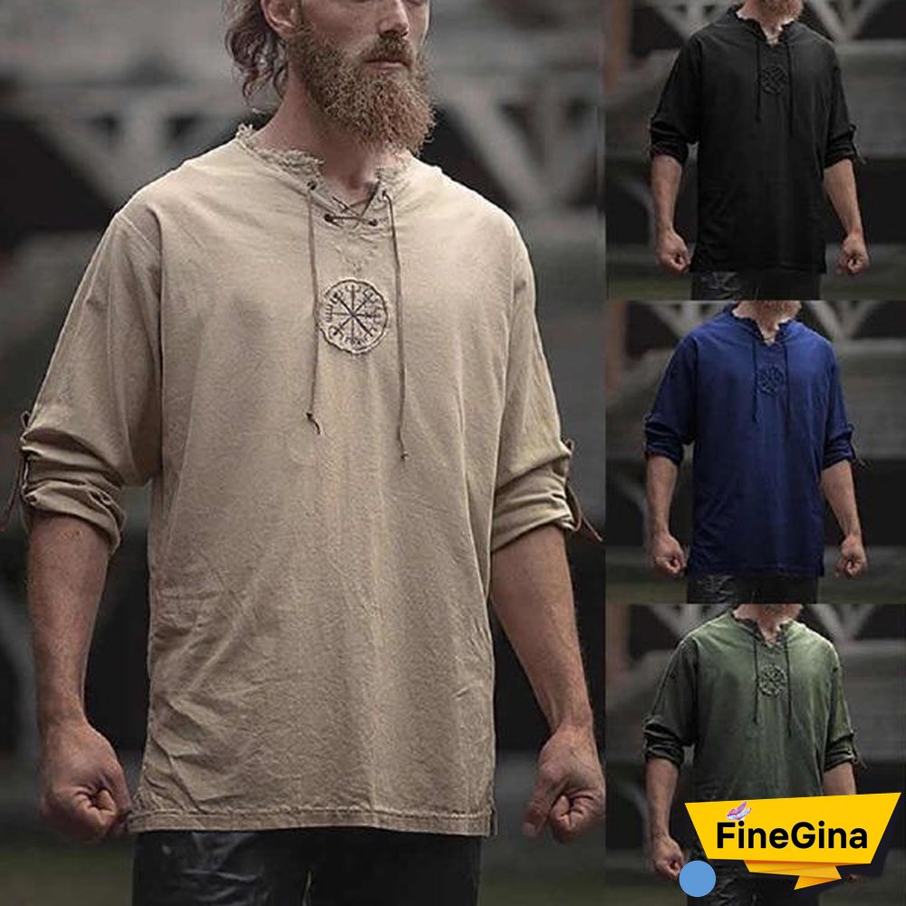 Medieval Pirate Retro Cosplay Embroidered Shirts