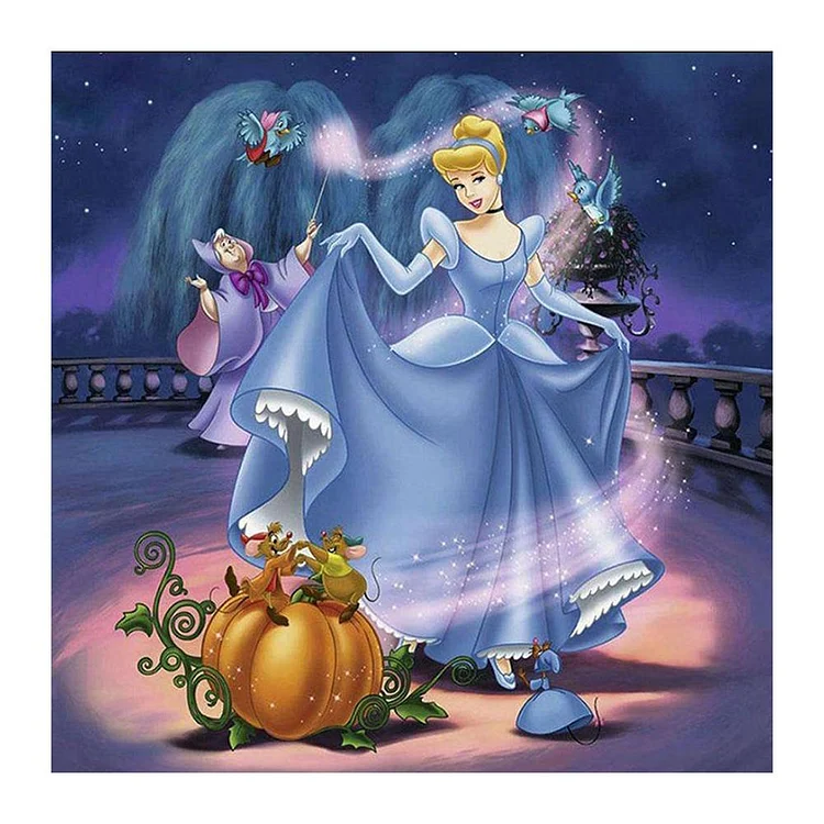 Princess - 11CT 3 Strands Threads Printed Cross Stitch Kit - 50x50cm(Canvas)