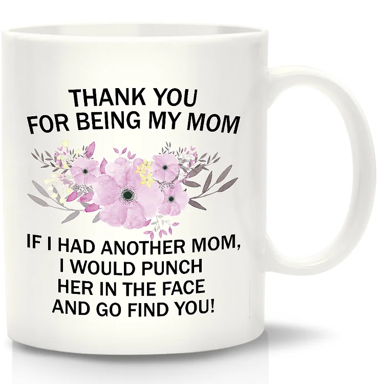 Simple Ceramic Water Cup Handle DIY Floral Print Coffee Breakfast Tea Mugs
