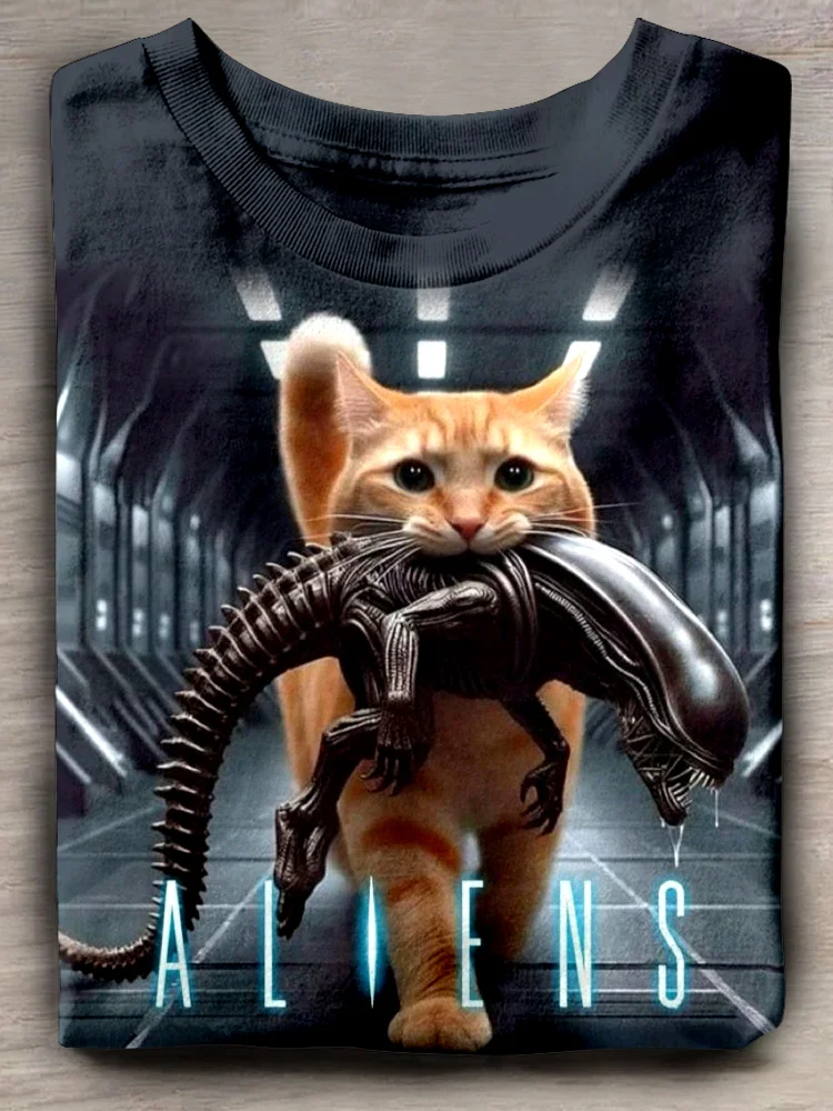 Teecade Teecade Aliens Art Print T-shirt