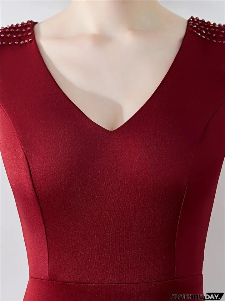 Gorgeous Fitted Waist Mermaid Maxi Vintage Evening Gowns