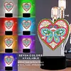 DIY Diamond Painting 7 Color Night Light Lamp Home Decoration Ornament Gift Kit(Heart)