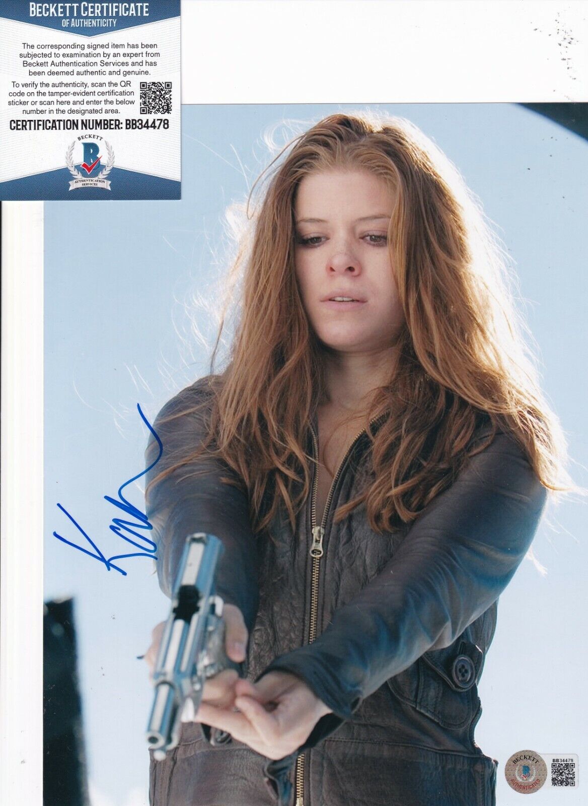 KATE MARA signed (SHOOTER) Sarah Fenn Movie 8X10 Photo Poster painting BECKETT BAS BB34478